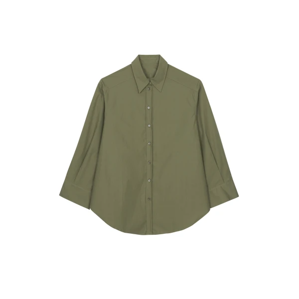 Prato Button Up Shirt in Khaki