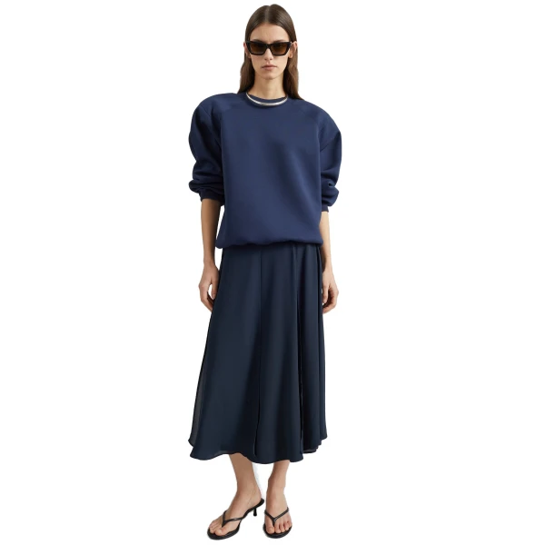 The Frankie Shop Provence Fluid A-Line Midi Skirt