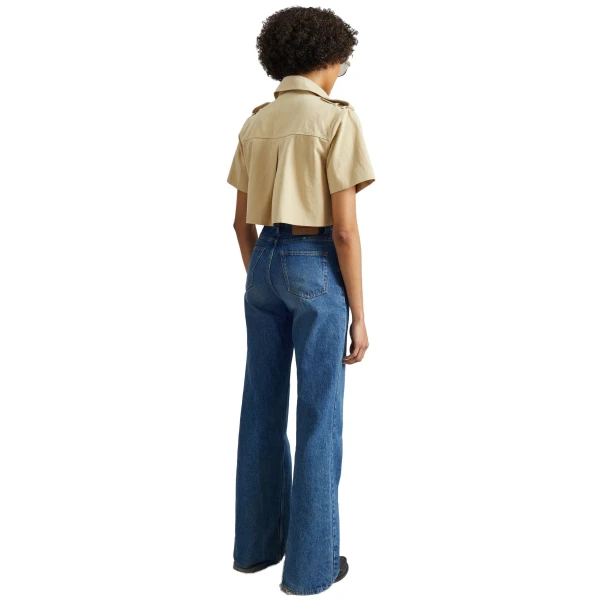 The Frankie Shop Reiti Cropped Trench Top