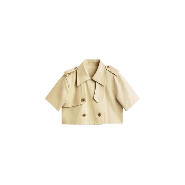 The Frankie Shop Reiti Cropped Trench Top