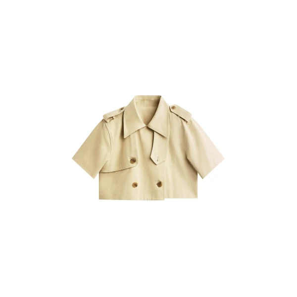 The Frankie Shop Reiti Cropped Trench Top