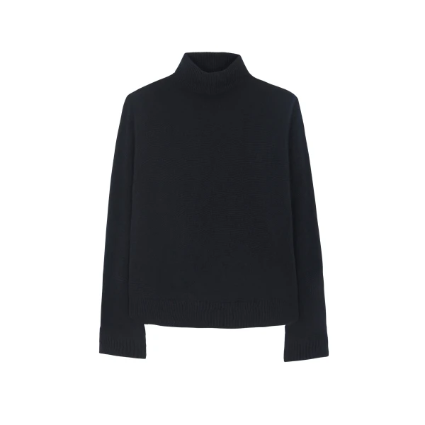 Rhea Trapeze Turtleneck in Charcoal