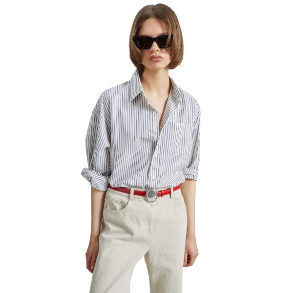 The Frankie Shop Rilly Adjustable Side Slit Shirt