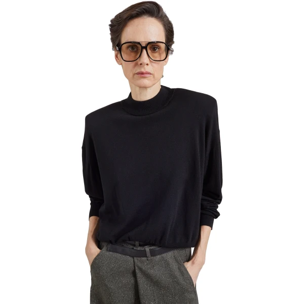 black knitwear