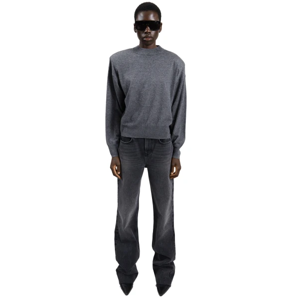 dark grey knitwear