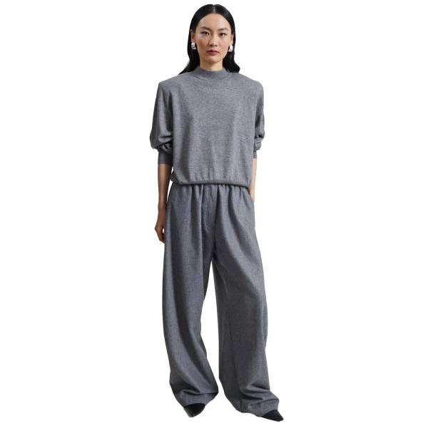 grey melange knitwear
