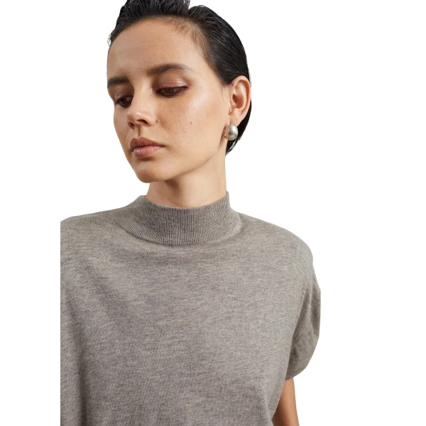 taupe melange knitwear