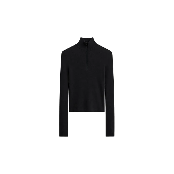 The Frankie Shop Sade Knit Zip Sweater
