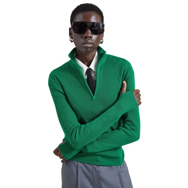 green knitwear