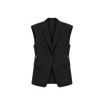 Sedon Vest in Black by The Frankie Shop – Jackets The Frankie Shop Sedon Vest