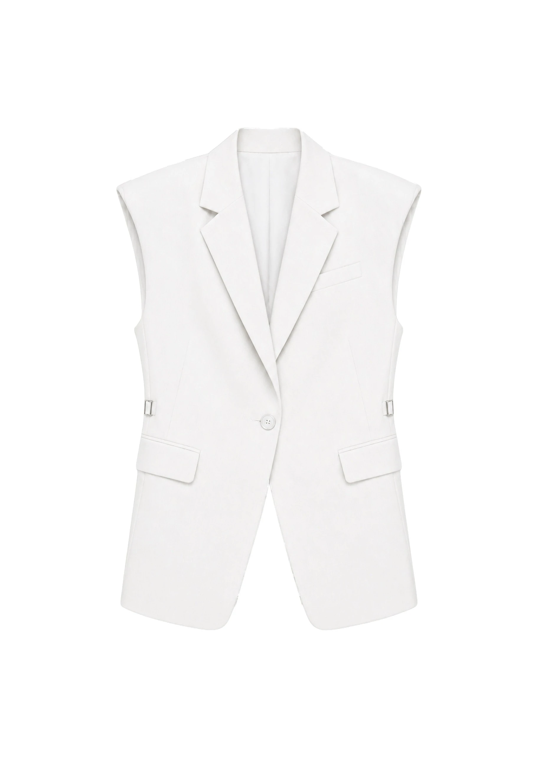 Sedon Vest in White by The Frankie Shop – Jackets The Frankie Shop Sedon Vest