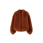 The Frankie Shop Senna Faux Fur Collarless Jacket