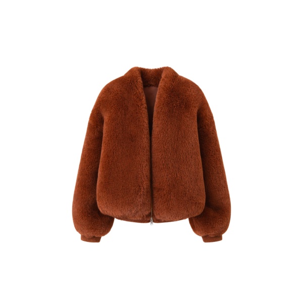 The Frankie Shop Senna Faux Fur Collarless Jacket