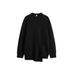 Toteme Asymmetric cashmere knit in Black