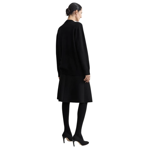 Toteme Asymmetric cashmere knit in Black, view 4