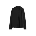 Toteme Asymmetric draped blouse in Black