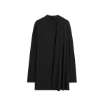 Toteme Asymmetric scarf dress in Black