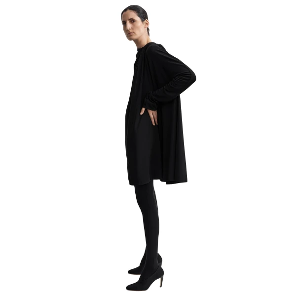 Toteme Asymmetric scarf dress in Black, view 3