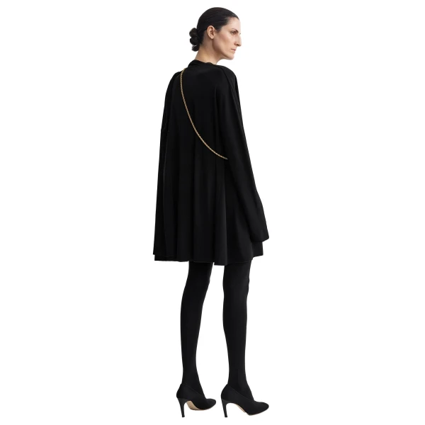 Toteme Asymmetric scarf dress in Black, view 4