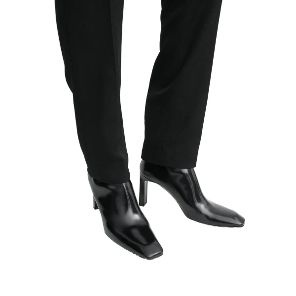 Bar glossy leather boots in Black - Image 3