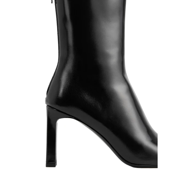 Bar glossy leather boots in Black - Image 5
