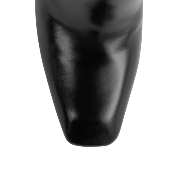 Bar glossy leather boots in Black - Image 6