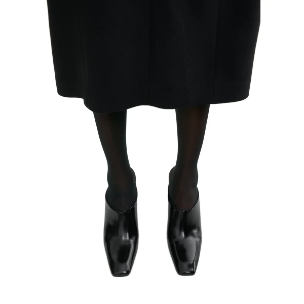 Bar leather mules in Black - Image 2