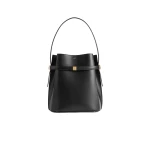 Toteme Belted leather bucket bag in Black