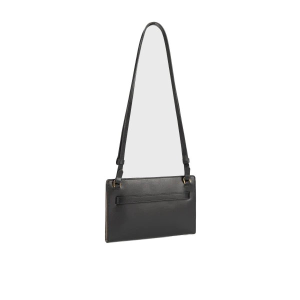 Belted leather crossbody in Black - Image 4