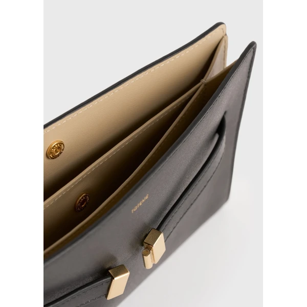 Belted leather crossbody in Black - Image 5