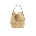 Toteme Belted paper raffia tote in Natural
