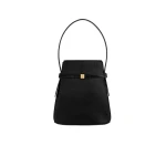 Toteme Belted pony hair bucket bag in Black