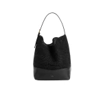 Toteme Belted woven-leather tote in Black