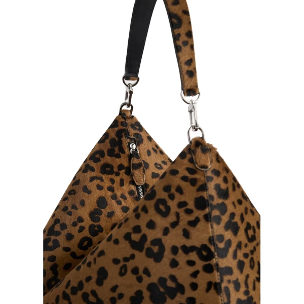 Bevel pony hair bag in Leopard - Image 4