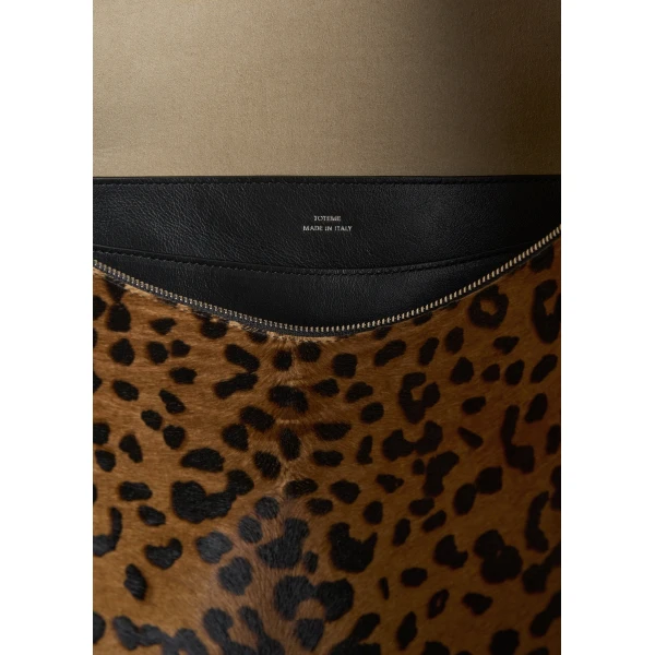 Bevel pony hair bag in Leopard - Image 5
