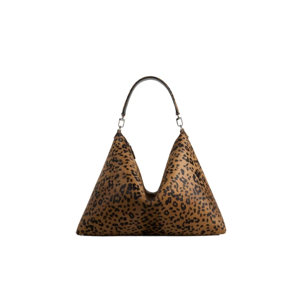 Bevel pony hair bag in Leopard