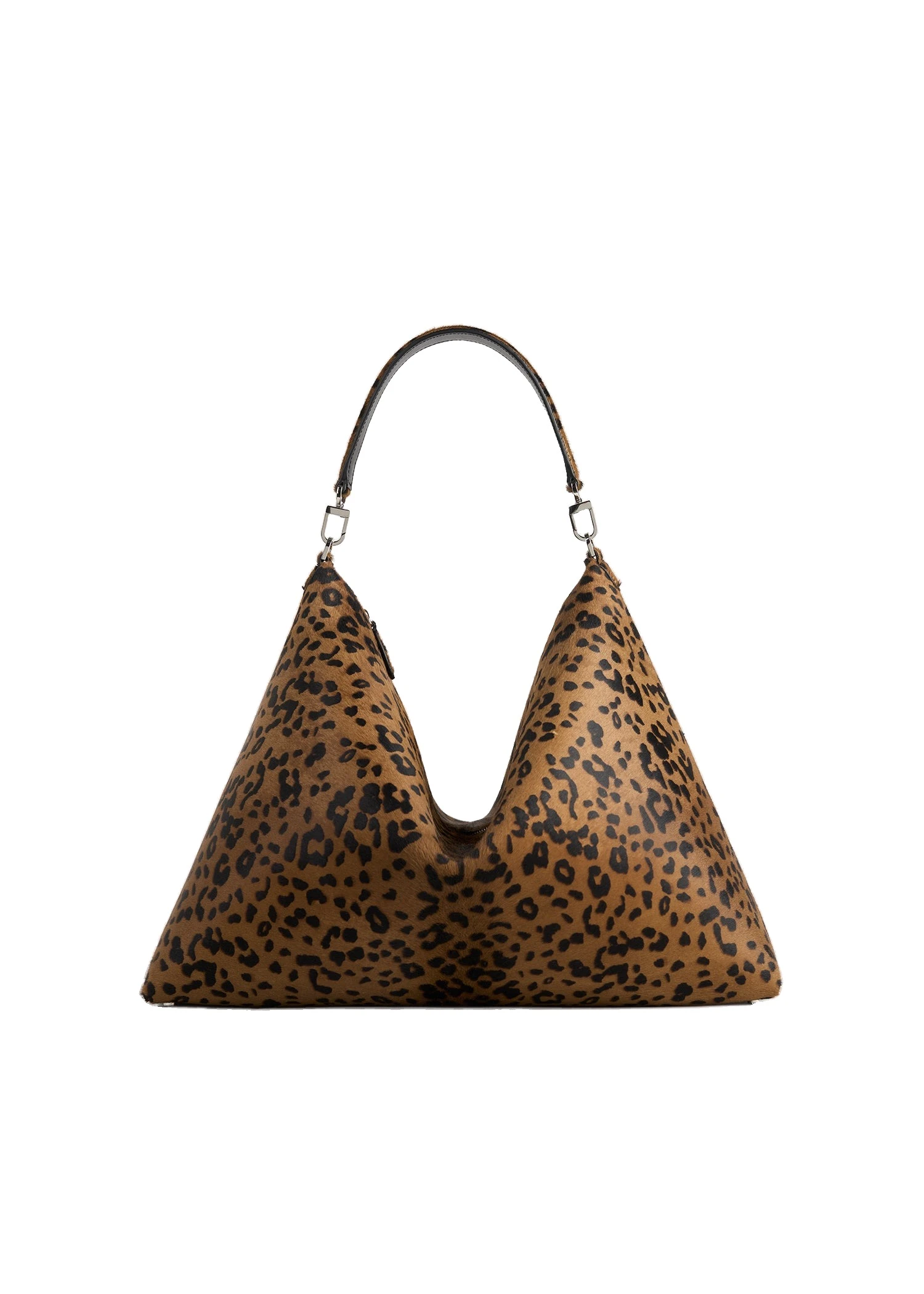 Bevel pony hair bag in Leopard