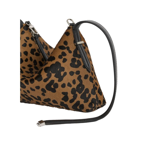 Bevel pony hair wristlet in Leopard - Image 5