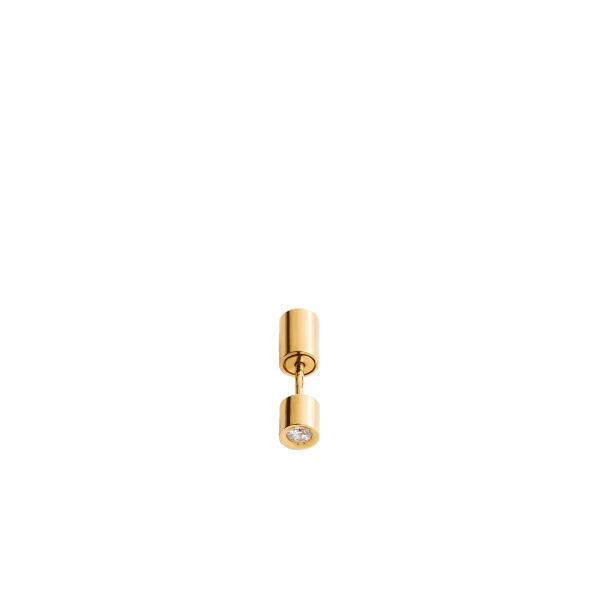 Bezel diamond earring 18kt in Gold