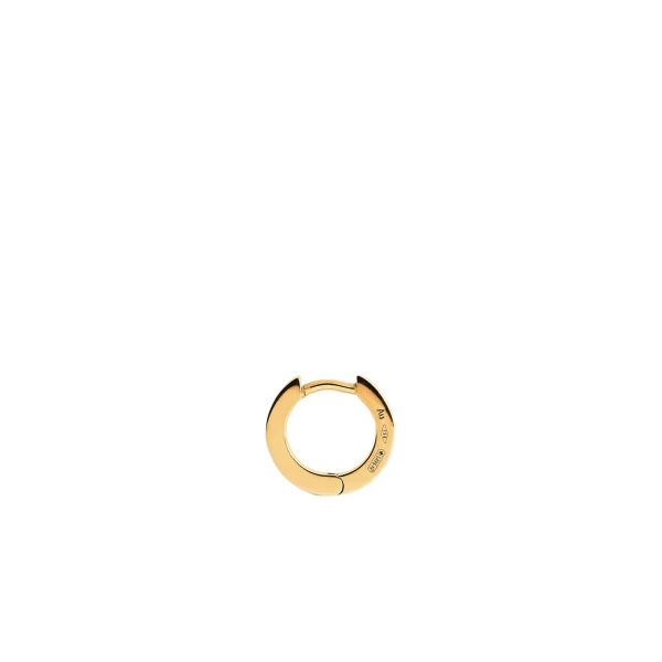 Bezel diamond hoops 18kt in Gold - Image 6