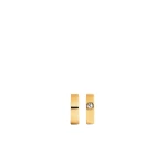 Toteme Bezel diamond hoops 18kt in Gold