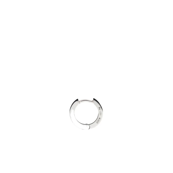 Bezel diamond hoops 18kt in White gold - Image 6