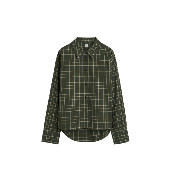 Toteme Boxy shirt in Pine / Popcorn
