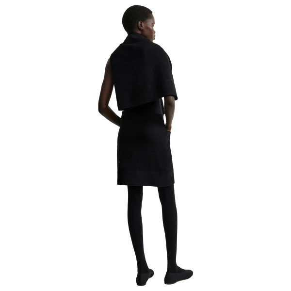 Toteme Buttoned cashmere skirt in Black, view 4