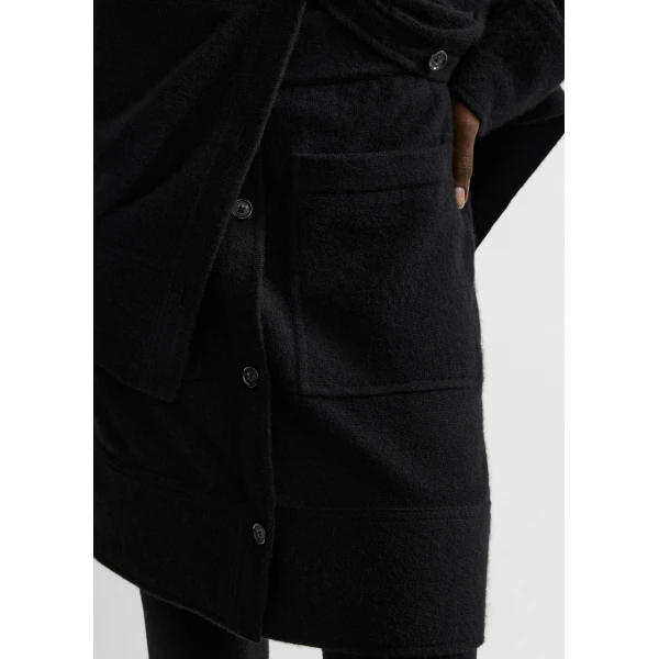Toteme Buttoned cashmere skirt in Black, view 5