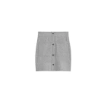 Toteme Buttoned cashmere skirt in Light grey mélange