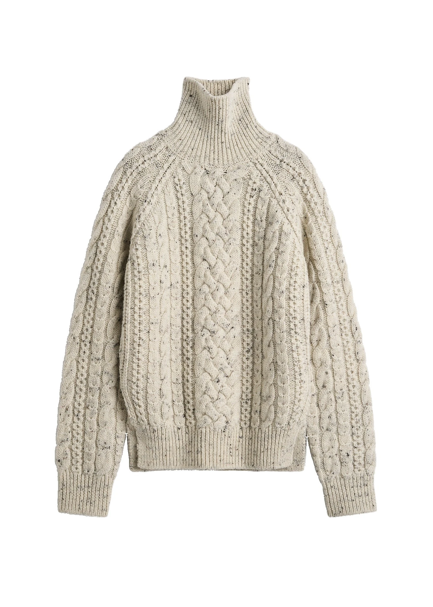 Toteme-Cable-knit-turtleneck-in-Ecru-white Toteme Cable knit turtleneck in Ecru