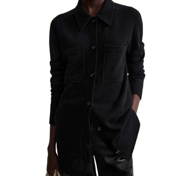 Toteme Cashmere shirt in Black, view 5