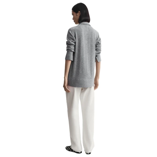 Toteme Cashmere shirt in Light grey mélange, view 4