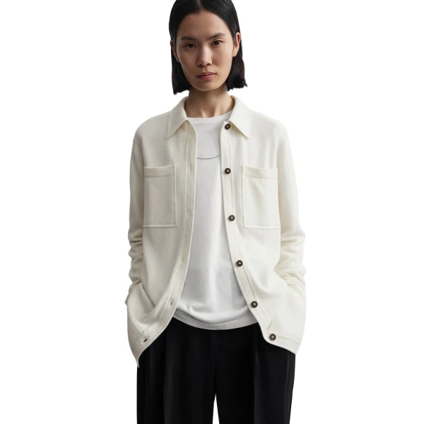 Toteme Cashmere shirt in White, view 5